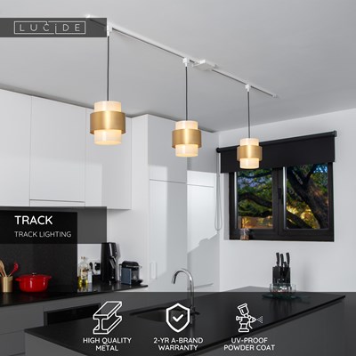 Lucide TRACK Pendant adapter - 1-circuit Track lighting system - White (Extension)
